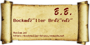 Bockmüller Brúnó névjegykártya